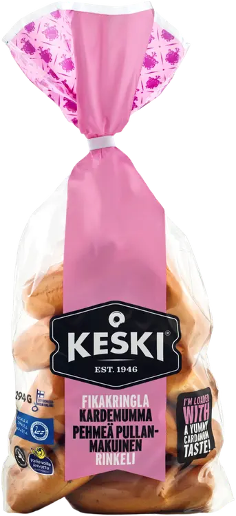 Keski Kardemumma Pehmeä Pullanmakuinen rinkeli 294 g