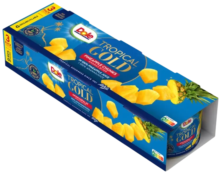 3x227/139g Dole Tropical Gold Ananaspaloja mehussa 3-pack