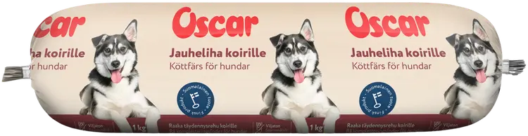 Oscar Jauheliha koirille raaka täydennysravinto pakaste 1kg