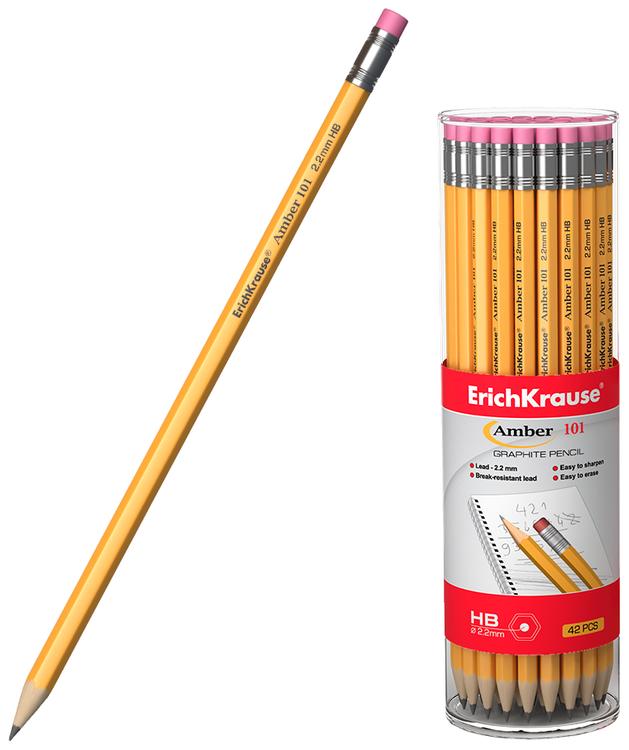 Harilik pliiats kummiga amber 101 hb