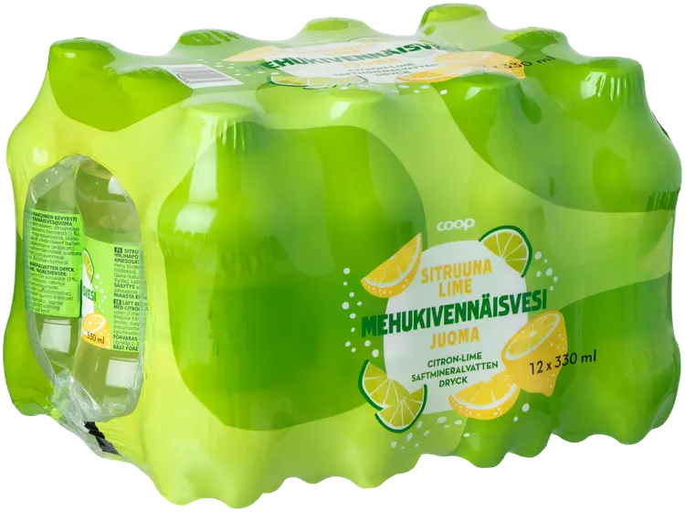 12 x Coop Sitruuna-lime mehukivennäisvesijuoma 330 ml