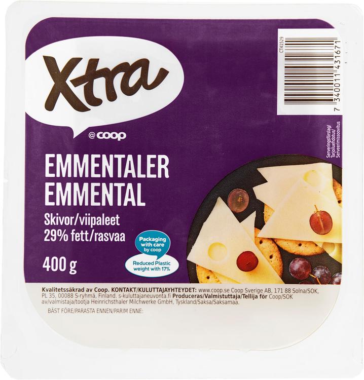 Xtra 400g Emmental juustoviipaleet 29%