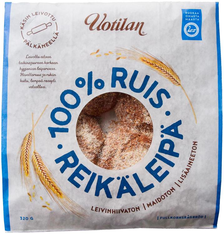 Uotilan 320g Täysrukiinen reikäleipä