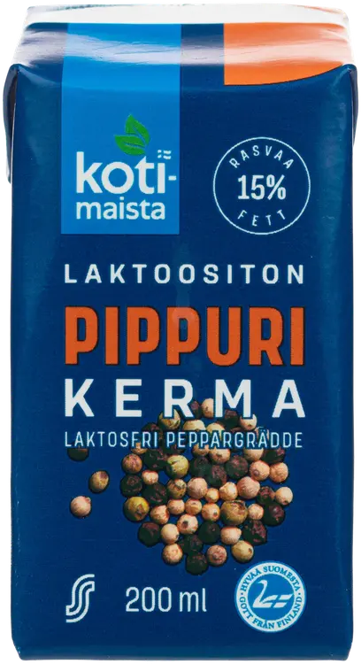 Kotimaista laktoositon pippurikerma 15 % 2 dl UHT