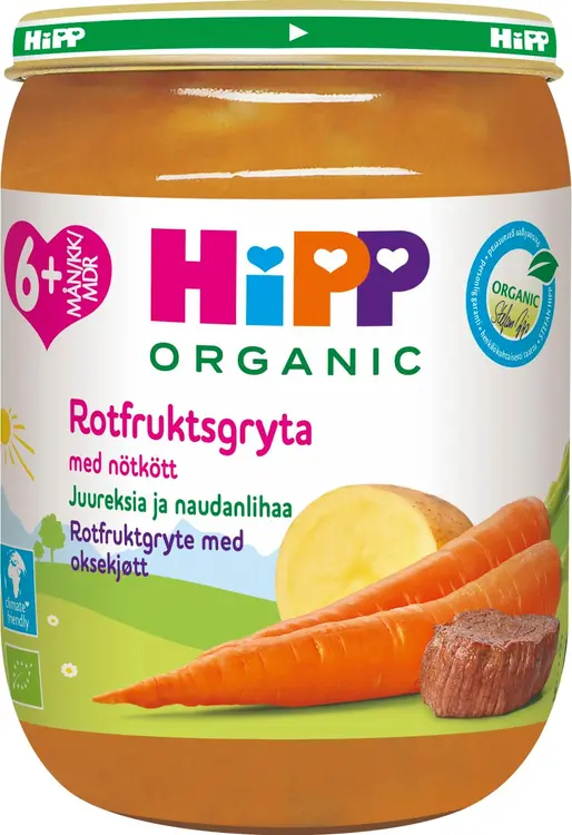 HiPP 190g Luomu Juureksia ja naudanlihaa 6kk