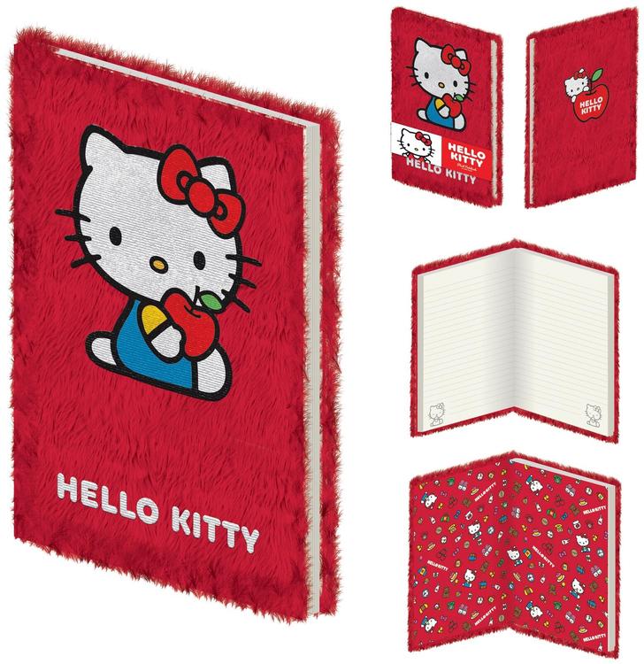 Hello Kitty A5 plush muistikirja