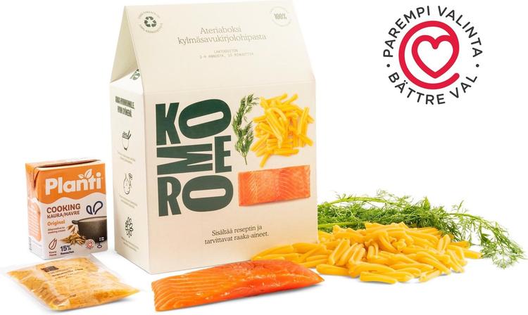 Komerofood 675g Kermainen kylmäsavukirjolohi-pasta