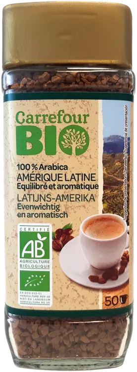 Carrefour Bio Café soluble Amérique Latine Pur Arabica pikakahvi 100 g