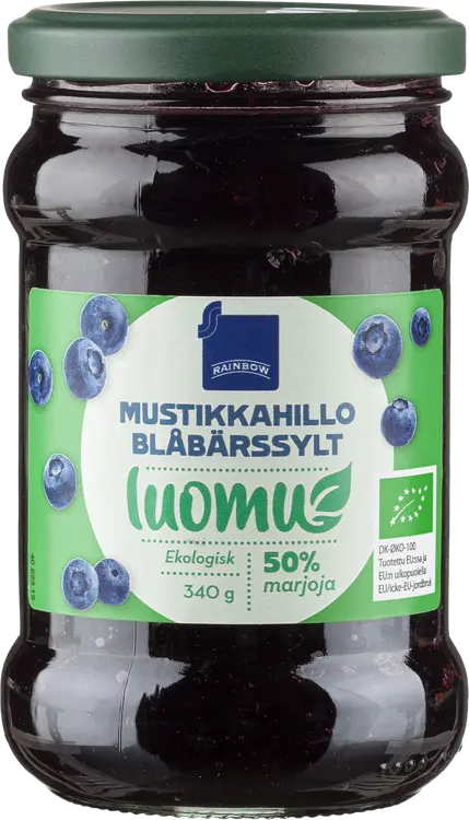 Rainbow mustikkahillo luomu 340 g