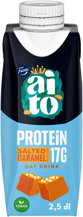 Fazer Aito Proteiinikaurajuoma Salted Caramel 2,5 dl