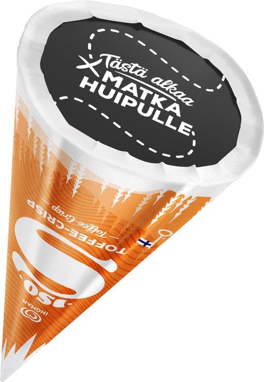 Ingman Iso Vanilja-suklaa-toffee vähälaktoosinen jäätelötuutti 260 ML