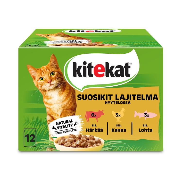 Kitekat Suosikit Lajitelma hyytelössä 12x85g