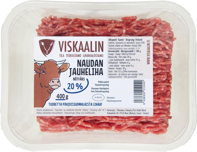 Viskaalin Nauta 400g jauheliha <20%