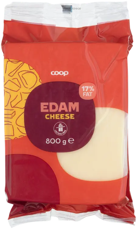 Coop edamjuusto 17% laktoositon 800 g