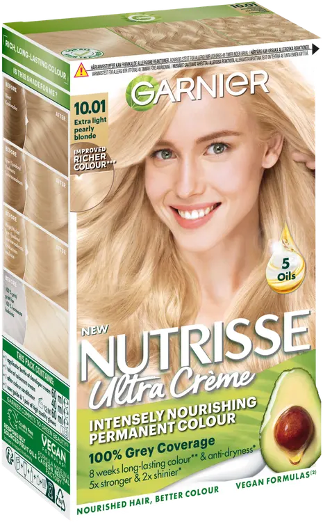 Garnier Nutrisse Ultra Creme 10.01 Extra Light Pearly Blonde Kirkas Helmiäisvaalea kestoväri 1kpl
