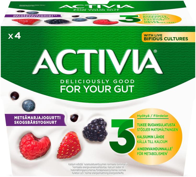 Danone Activia Metsämarjajogurtti 4x125g