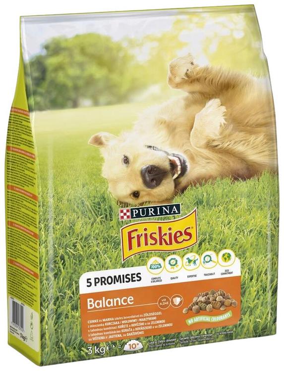 Friskies kuiv koeratoit kana-veis 3kg