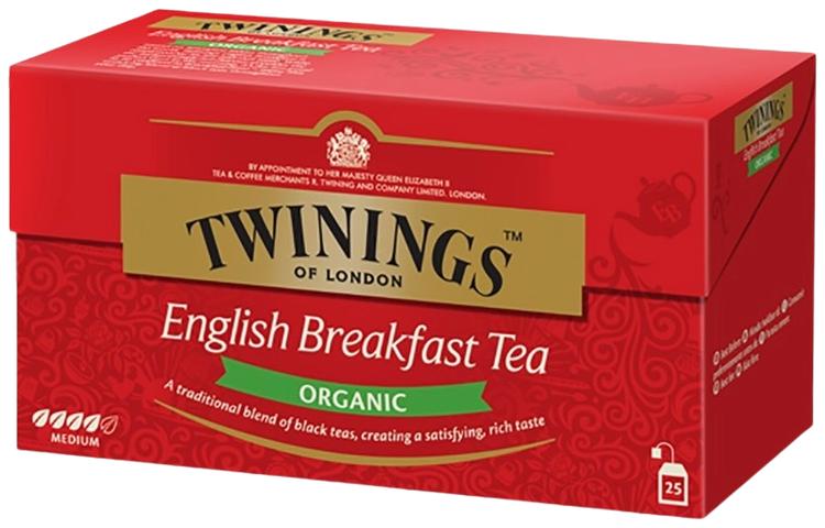 Twinings 25x2g English Breakfast luomu