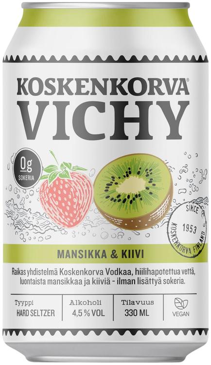 Koskenkorva Vichy Mansikka-Kiivi 4,5% 33cl