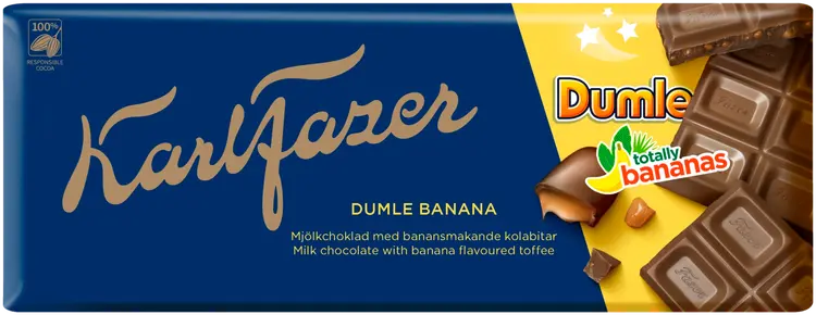 Karl Fazer Dumle Banana suklaalevy 200g
