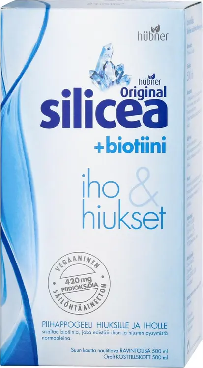 Original Silicea +biotiini piihappogeeli 500ml ravintolisä