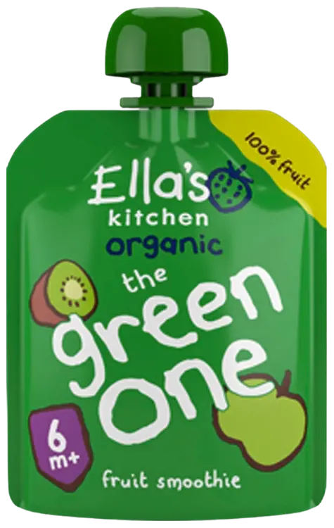 Ella's Kitchen The Green One, Vihreä hedelmäsmoothie alkaen 6kk LUOMU 90g