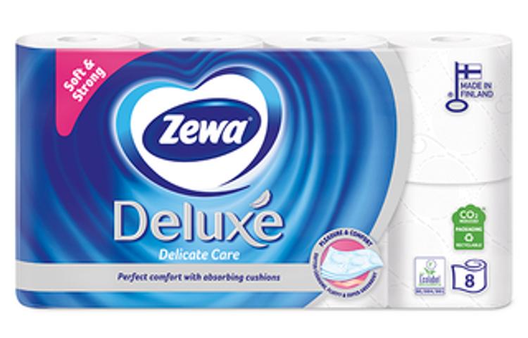 Zewa Tualettpaber Deluxe 8 rulli (3-kihiline, Delicate care)