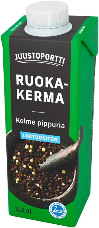 Juustoportti ruokakerma 10 % 3,3 dl kolme pippuria laktoositon