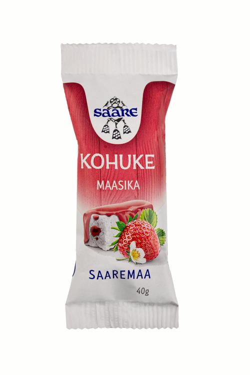 Saare vanilli kohuke metsamarjatäidise ja maasikamaitselise glasuuriga 40g