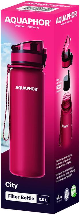 Pudel Aquaphor City 0,5l rubiinpunane