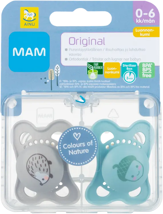 Ainu Mam Original 2kpl luonnonkumi 0-6kk