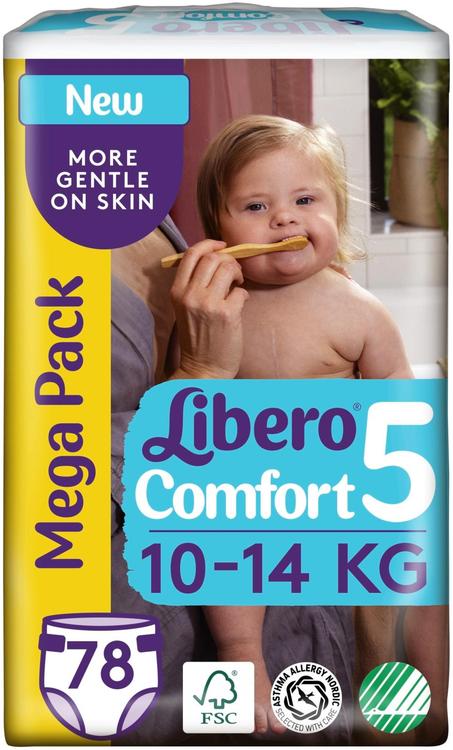 Libero Comfort teippivaippa koko 5, 10-14 kg, 78 kpl