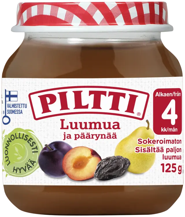 PILTTI 125g Luumua ja päärynää hedelmäsose 4kk