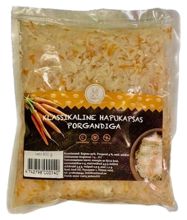 Klassikaline hapukapsas porgandiga 800 g