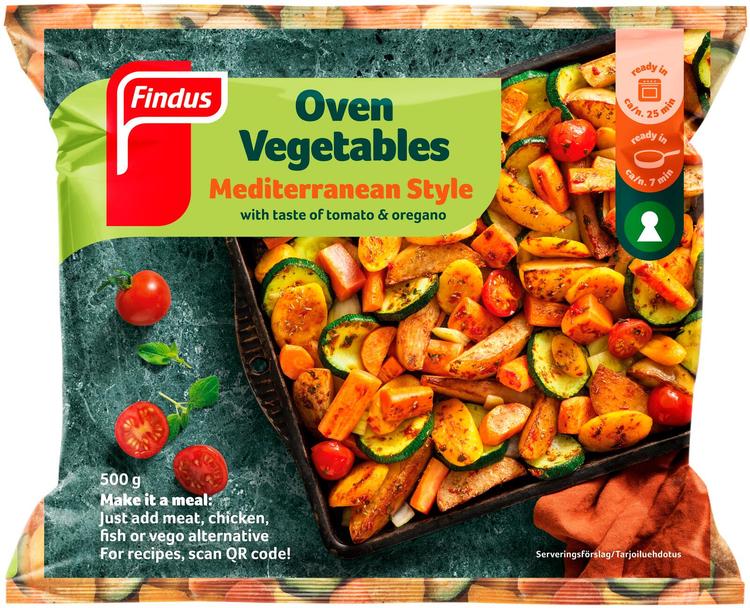 Findus Oven Vegetables - Mediterranean Style 500g, pakaste