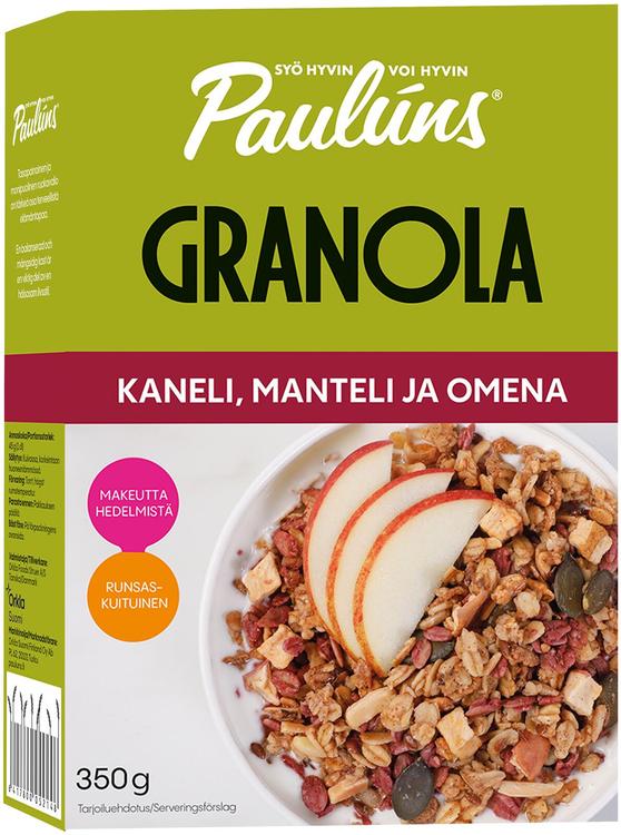 Paulúns kaneli, manteli ja omena granola 350g