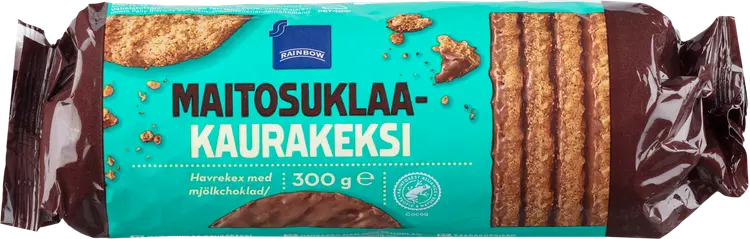 Rainbow maitosuklaa-kaurakeksi 300g
