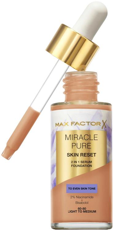 Max Factor Miracle Pure Serum Foundation 60-80 Light to Medium 30 ml