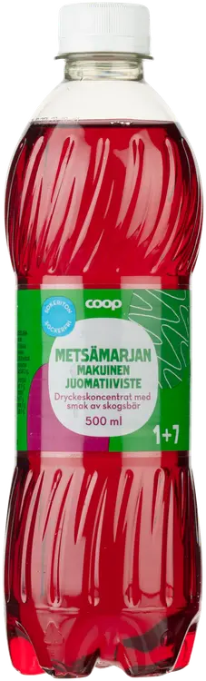 Coop sokeriton metsämarjan makuinen juomatiiviste 0,5l