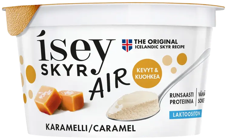 Isey Skyr Air Karamelli laktoositon maitovalmiste 125g