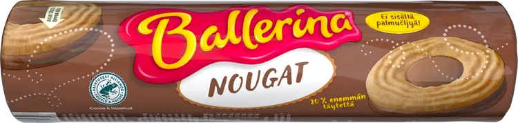 Kantolan Ballerina nougat täytekeksi 205g