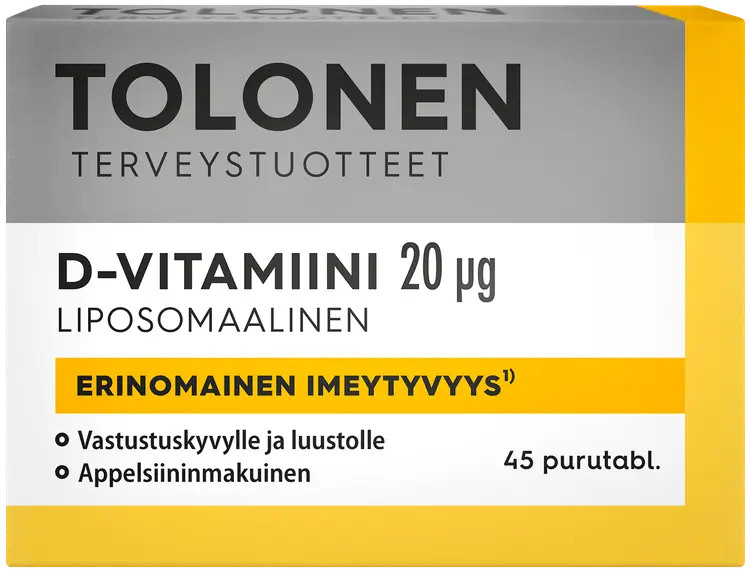 Tolonen Liposomaalinen D3-vitamiini 20µg 24g 45tabl