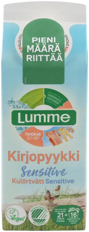 Lumme Kirjopyykki Sensitive hajusteeton pyykinpesuneste 750ml