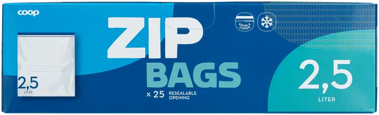 Coop uudelleensuljettavat pussit 2,5 l 25 kpl