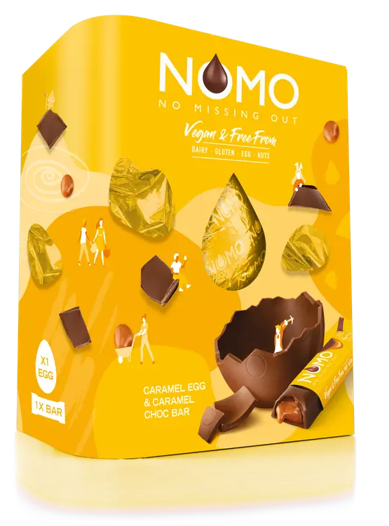 Kinnerton NOMO Vegan & Free From Caramel Pääsiäismuna 148g