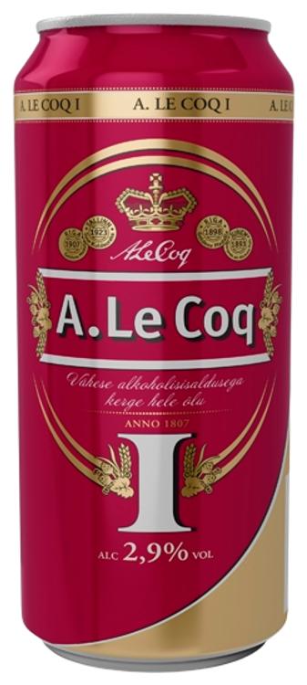 A. Le Coq I õlu 2,9%, 500ml