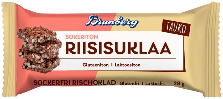 Brunberg Tauko Sokeriton Riisisuklaa 28g