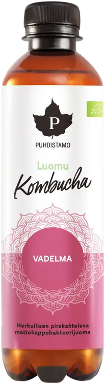 Puhdistamo Luomu Kombucha Vadelma 370 ml