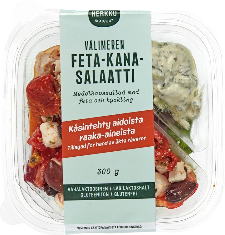 Herkku Välimeren feta-kanasalaatti 300g