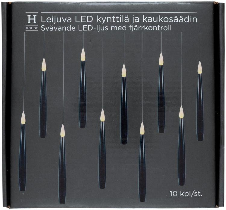 Halloweeniküünlad must 10 tk led